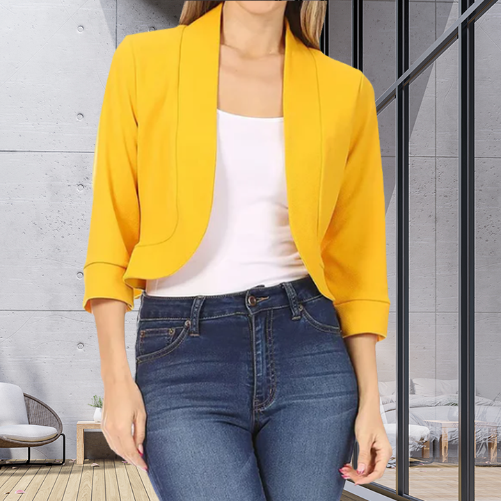 Lisslune | Solid Color Cropped Blazer