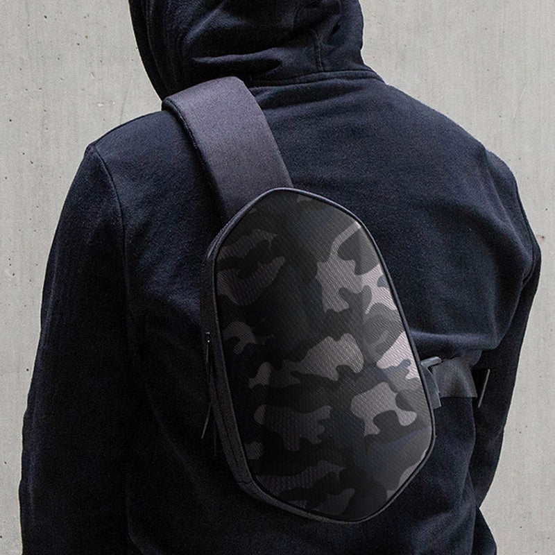 Lisslune | Anti-theft, Waterproof, Anti-collision Chest Bag, with Geometric 3D Shell, Side USB Interface, High-quality Protection, Multi-layer Partition Storage, for Travel, Outing, Shopping and More