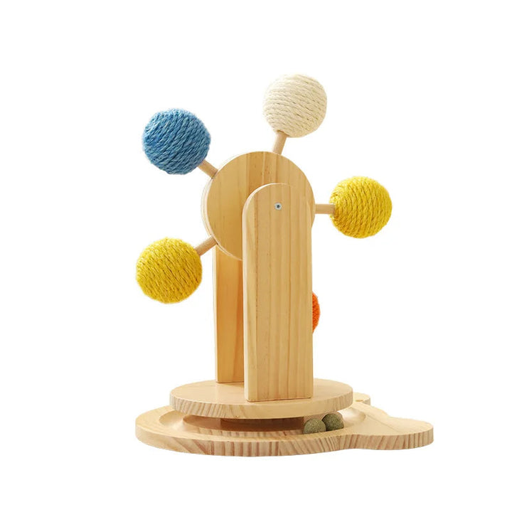 Lisslune | Spin & Scratch Tower - Multifunctional Cat Scratching Post with Ferris Wheel