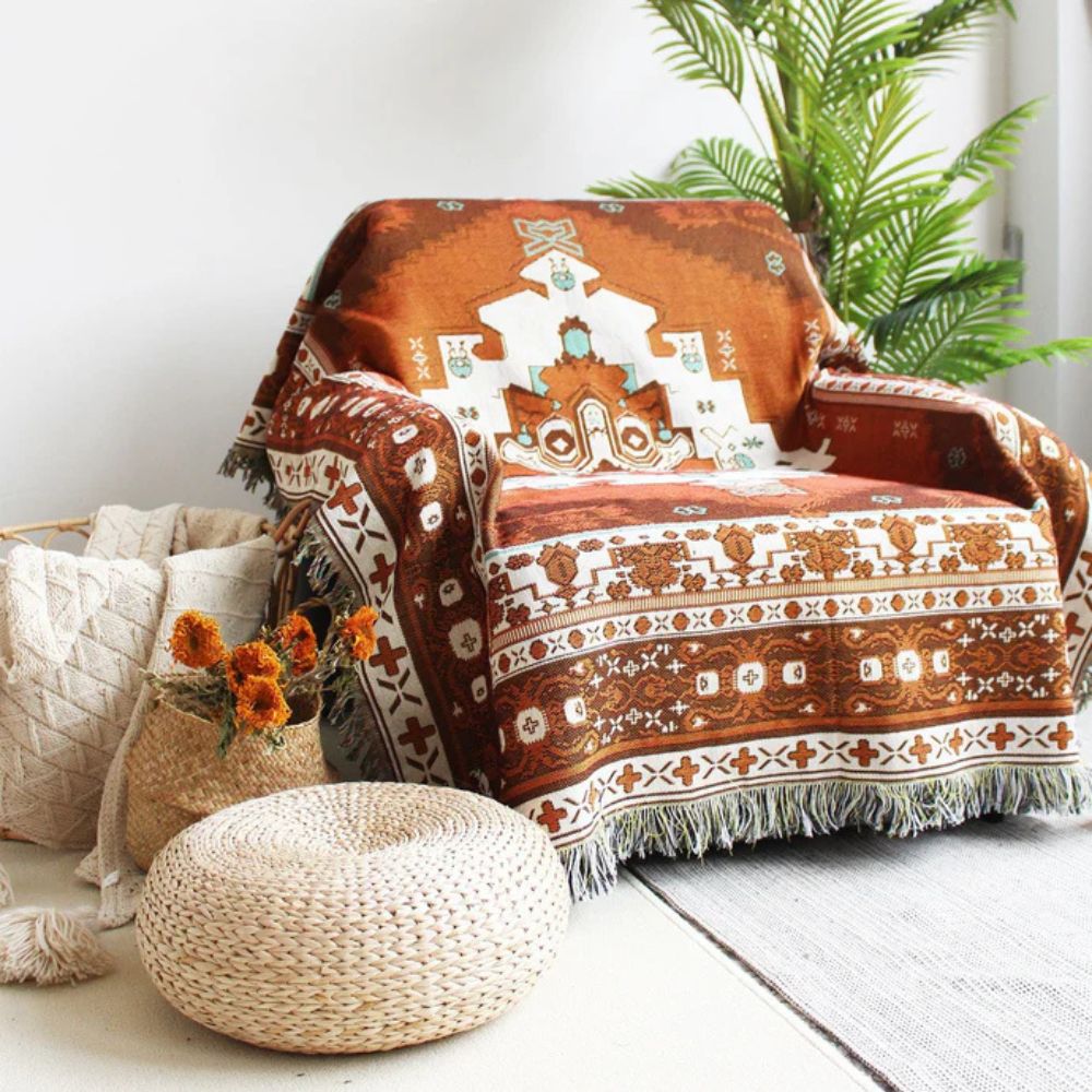 Lisslune | Boho Chic Patterned Throw Blanket