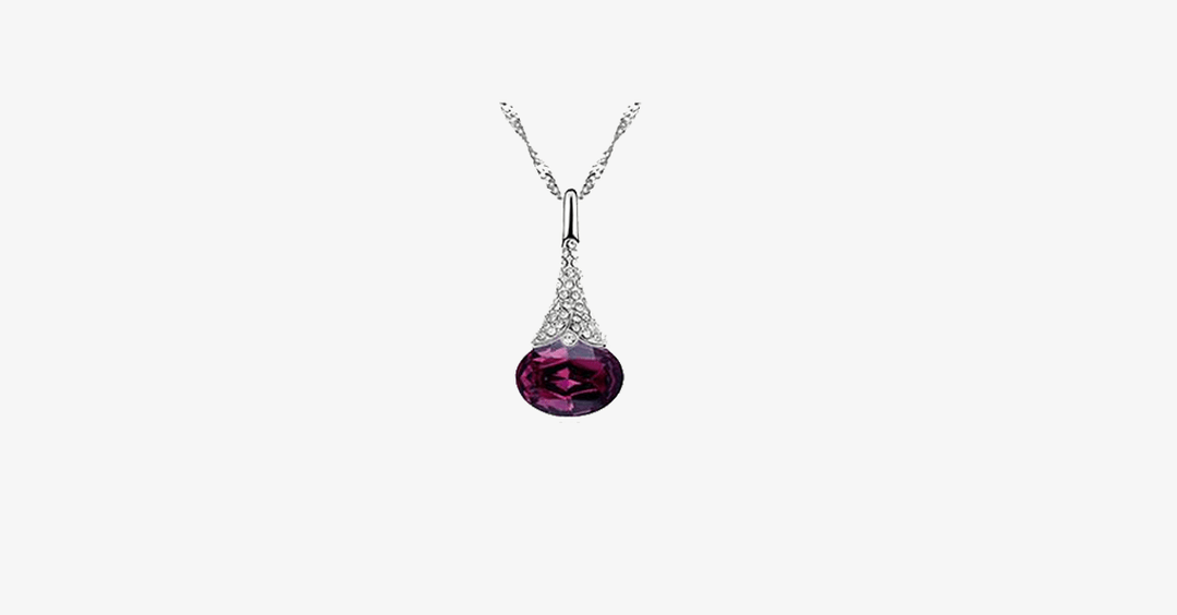Lisslune | Crystal Water Drop Pendant - Multicolored Austrian Crystals with Lobster Clasp