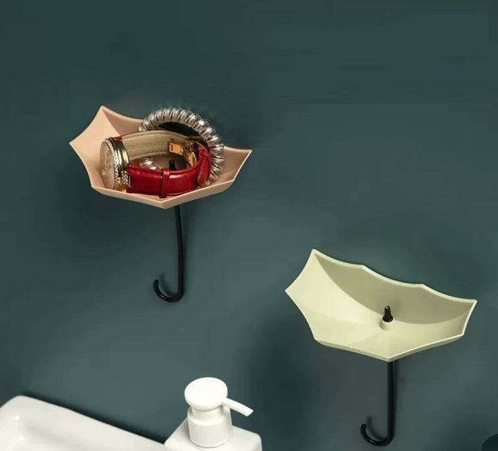 Lisslune | Cute Umbrella Wall Hook - No-Drill Key & Coat Hanger
