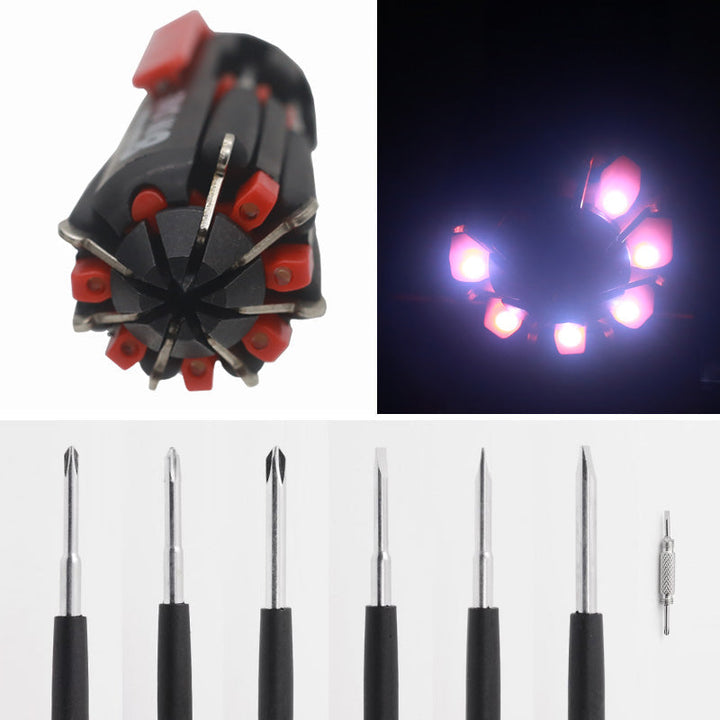 Lisslune | 8-in-1 screwdriver with LED flashlight