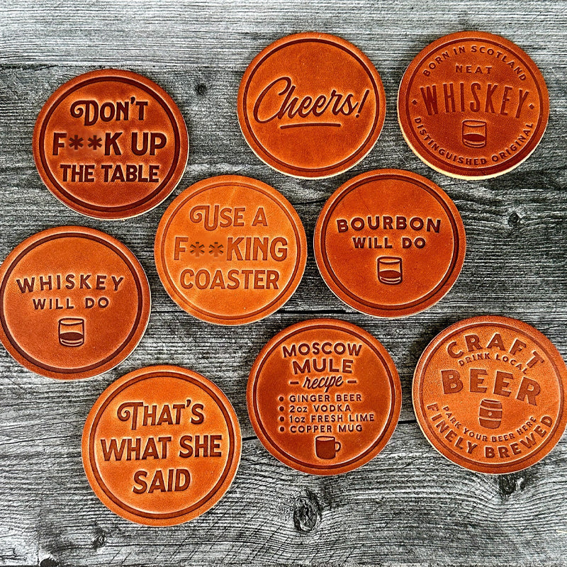 Lisslune | Funny Leather Coasters