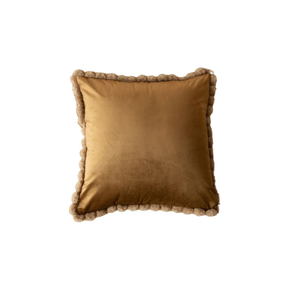 Lisslune | Velvet Pom-Pom Trim Cushion Cover