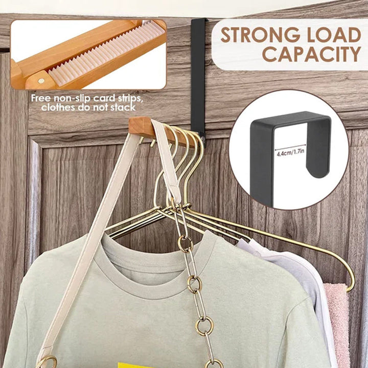 Lisslune | Folding Wood Over The Door Hooks