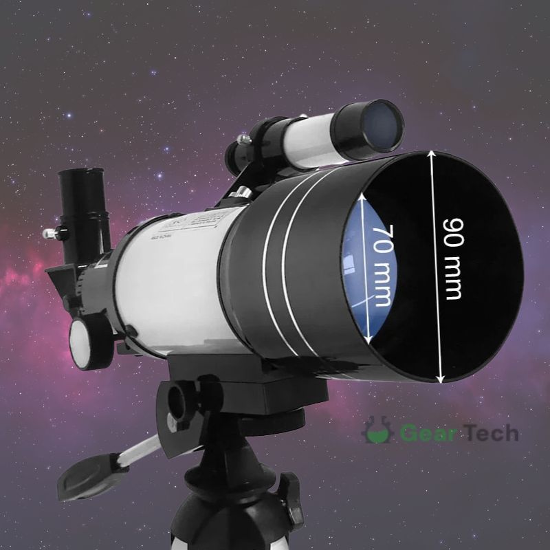 Lisslune | Professional Astronomical Telescope | 70mm Aperture, 300mm Focal Length & Easy Setup for Stargazing and Nature Exploration