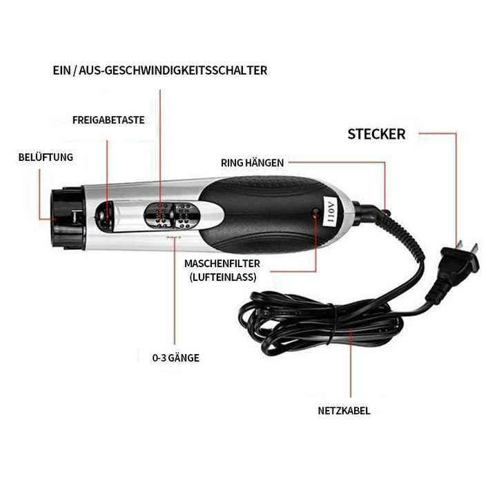 Lisslune | 7in1 Professional multifunctional styling tools wide brush hair dryer straightener comb clip pipe roller brush