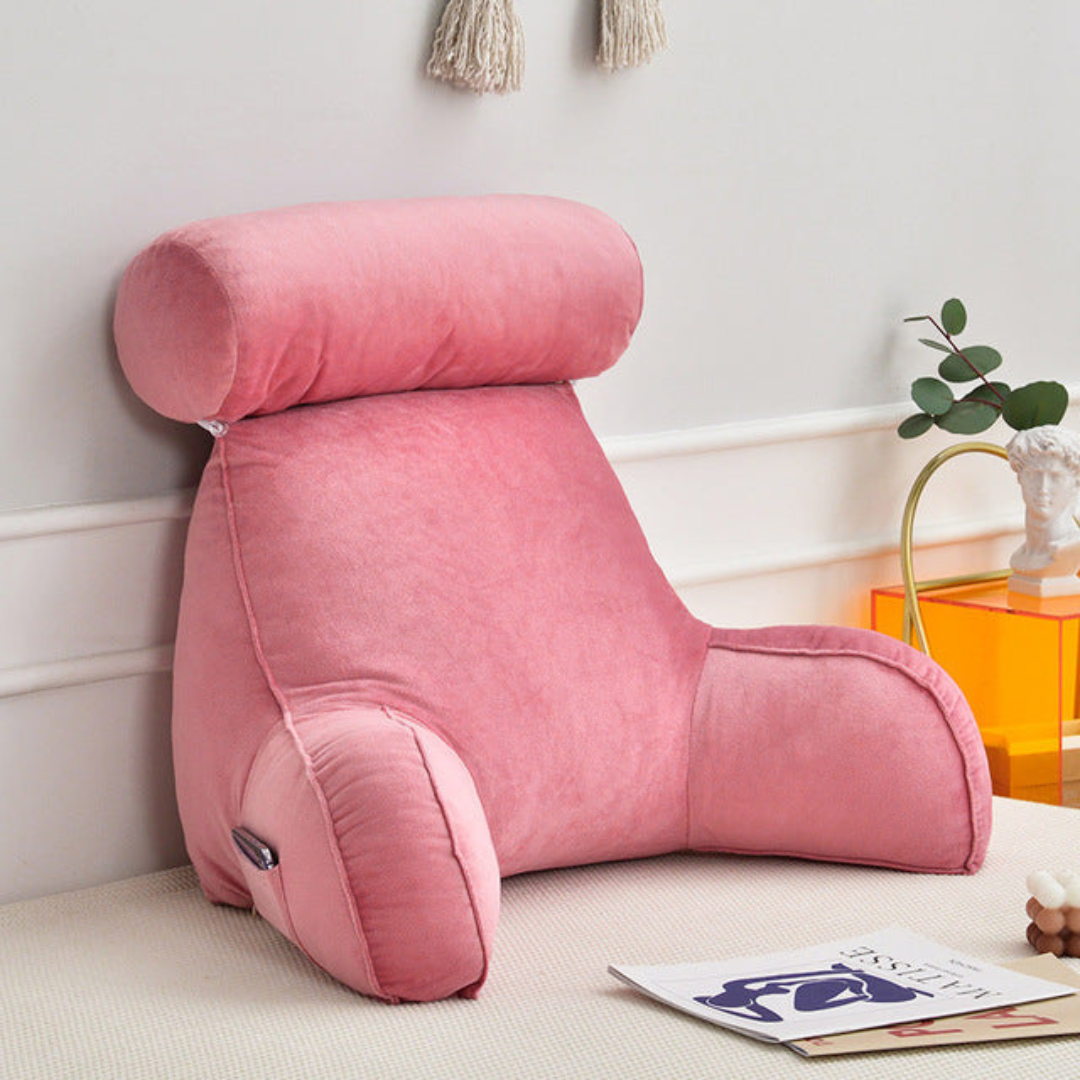 Lisslune | Backrest Pillow with Armrests and Adjustable Headrest