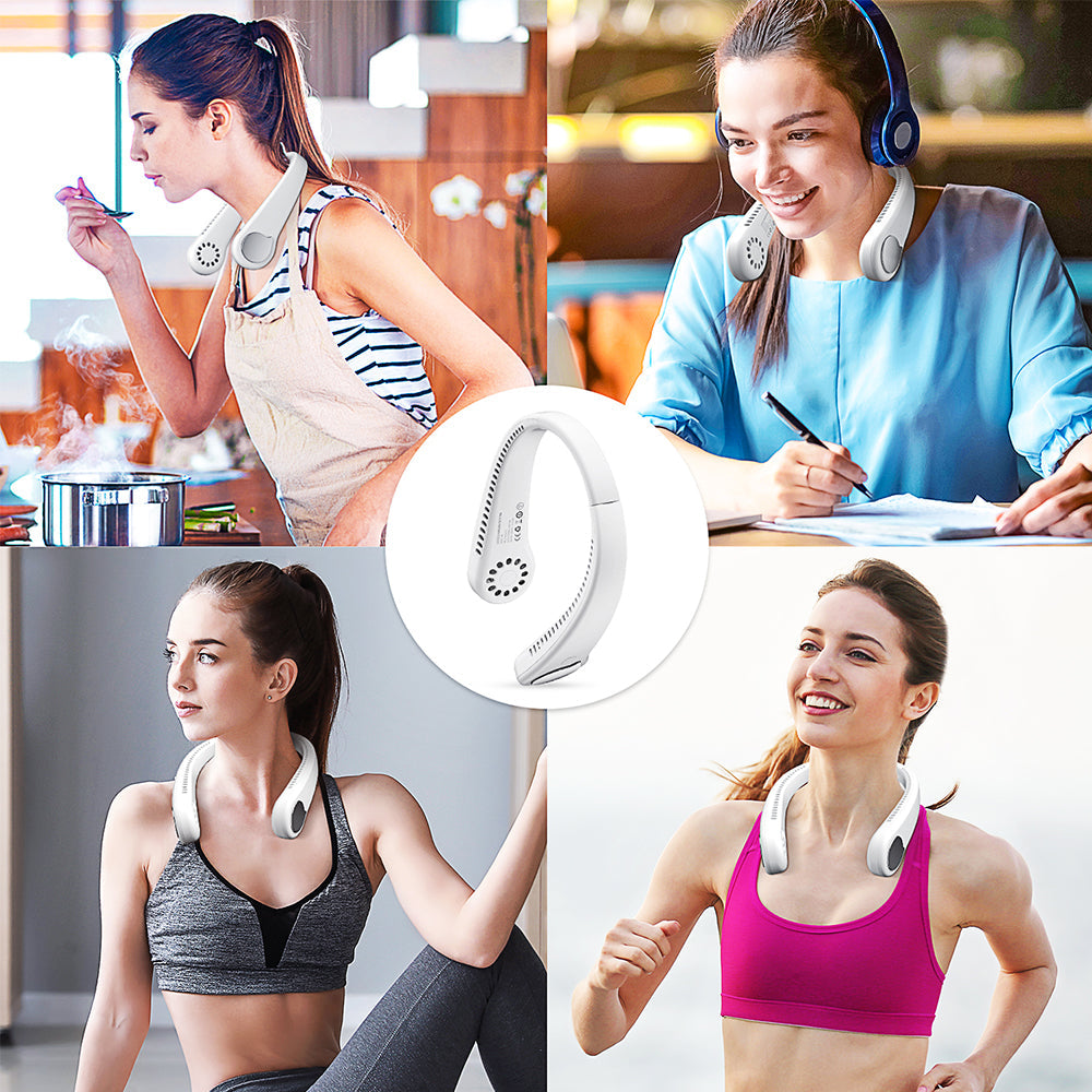 Lisslune | Portable Neck Fan, Bladeless Neck Fan Rechargeable