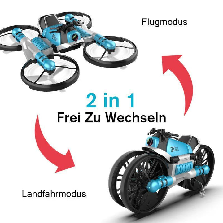 Lisslune | 2.4 G Remote Deformed Motorcycle, Drone