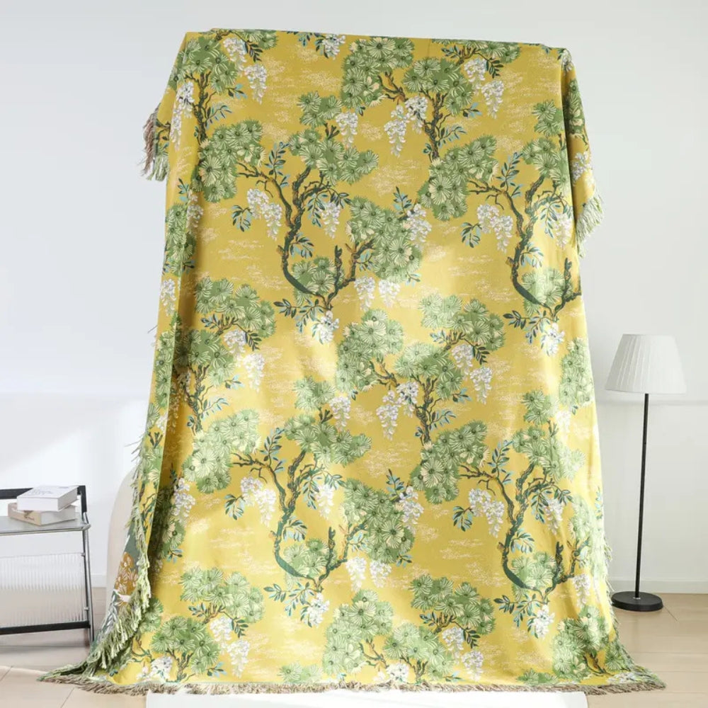 Lisslune | Lush Mulberry Trees Cotton Blanket