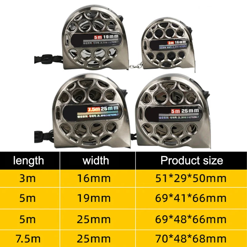 Lisslune | Stainless Steel Corrosion Protection Telescopic Measuring Tape