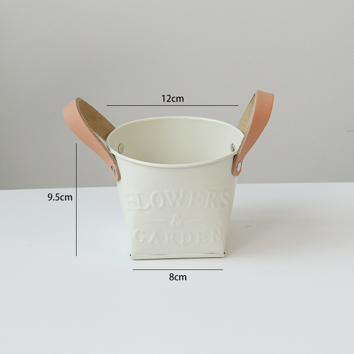 Lisslune | Decorative plant pots with leather handles – flower pots for home and garden