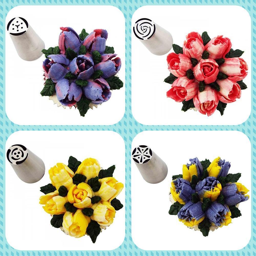 Lisslune | Nozzle Set made of stainless steel (13 pieces) for cupcakes & cake decoration