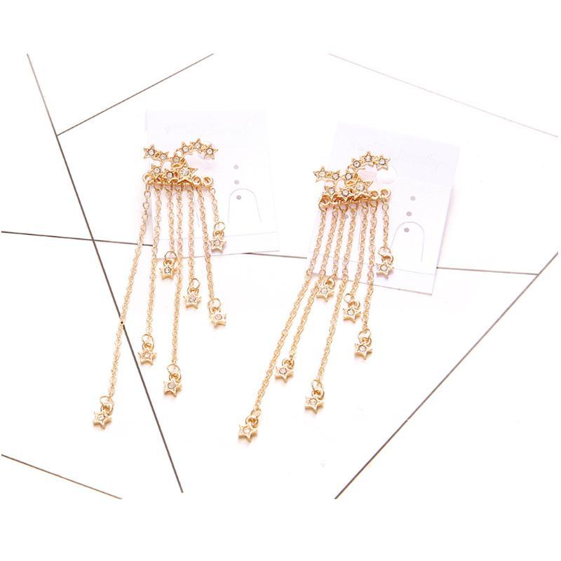 Lisslune | Star tassel earrings in bohemian style