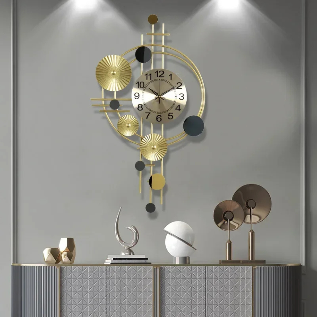 Lisslune | Large Modern Metal Wall Clock for Living Room