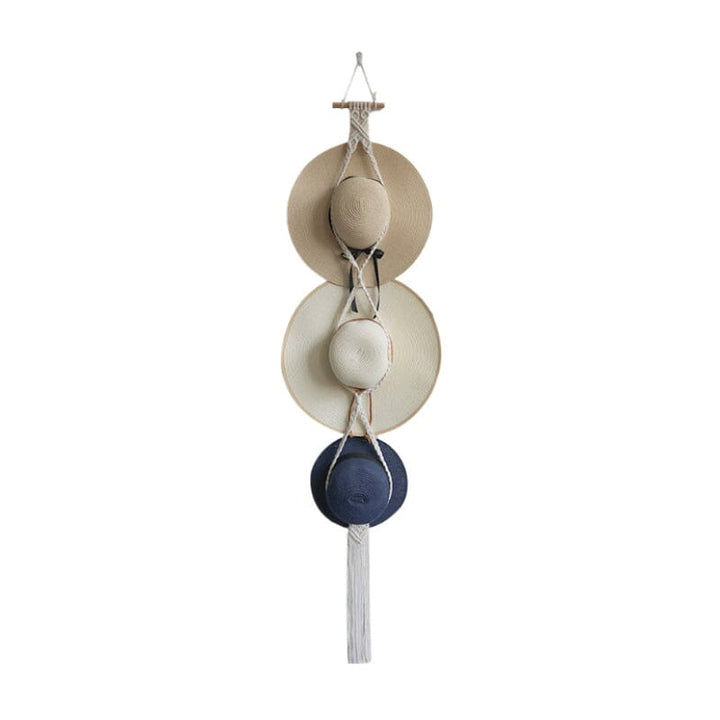 Lisslune | Handmade Linen Decorative Boho Hat Rack For Wall Hanging