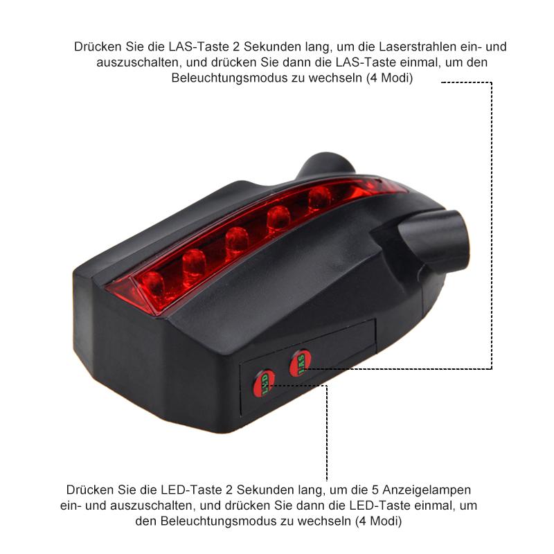 Lisslune | Bicycle Laser Projection Taillight