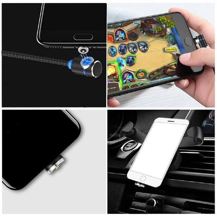 Lisslune | Bequee 3 in 1 magnetic charging cable for Lightning, Micro and Type C, 2m