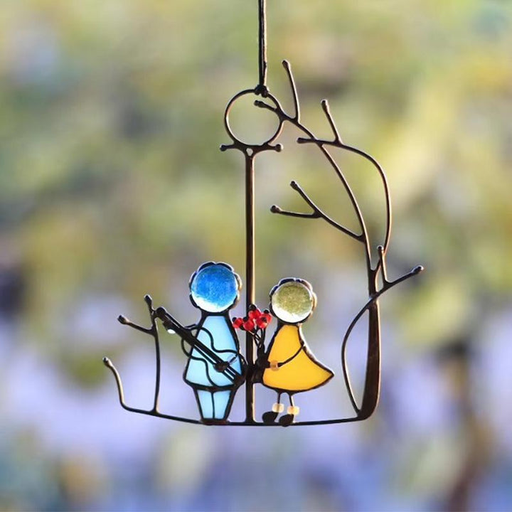 Lisslune | Sun catcher, Window hanging, Stained glass art