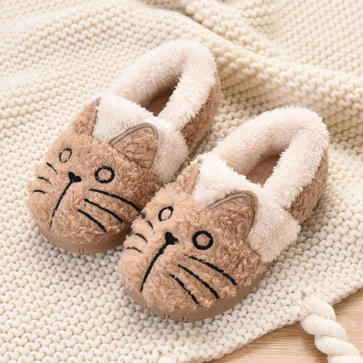Lisslune | Cute Cat Plush Slippers for Kids