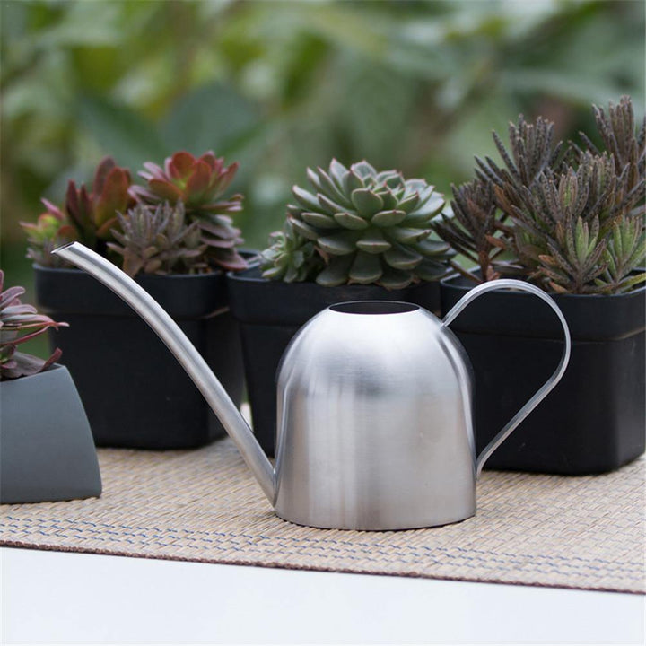 Lisslune | AquaGrace Stainless Steel Watering Can with Flexible Neck | Modern Design | Perfect Watering | Rustproof