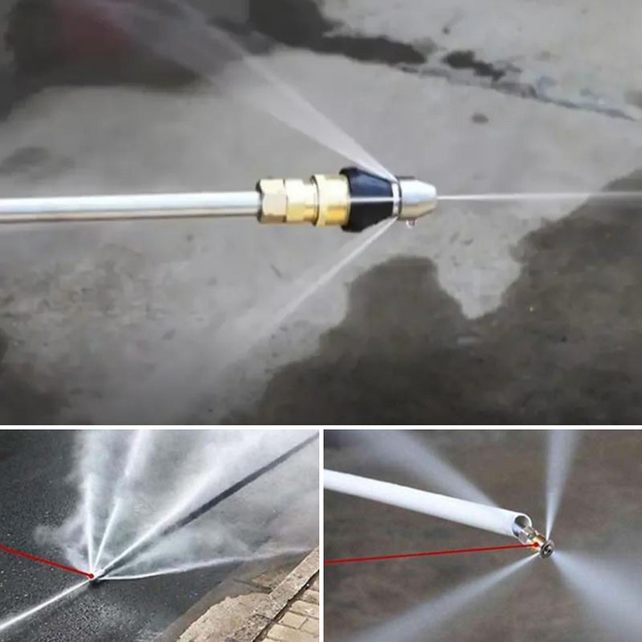 Lisslune | High-Pressure Drain Jetting Nozzle – Stainless Steel Sewer Cleaning Sprayer for Fast Pipe Unblocking