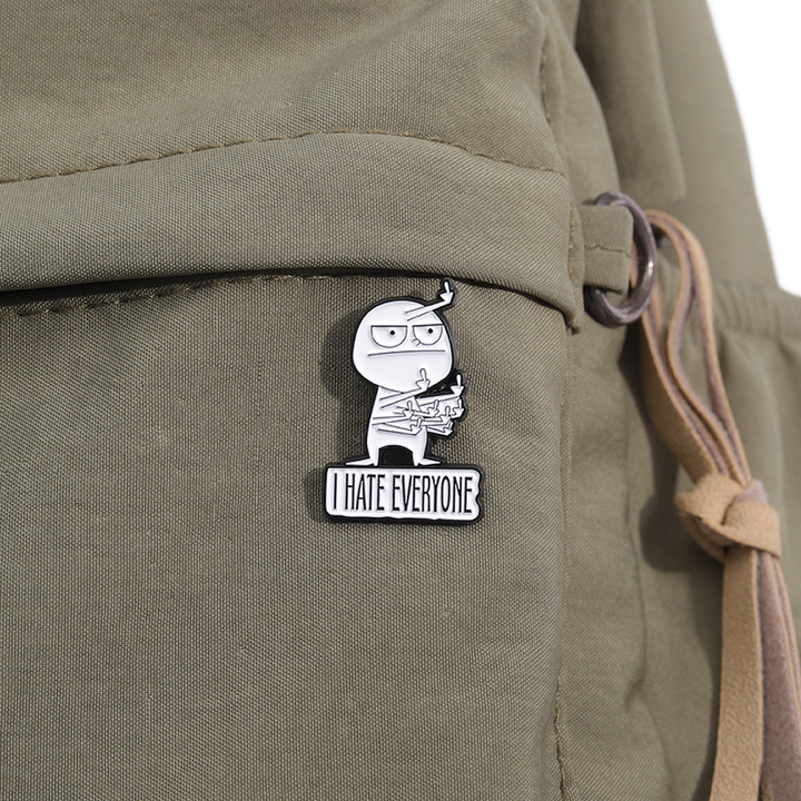 Lisslune | I HATE ALL funny brooch