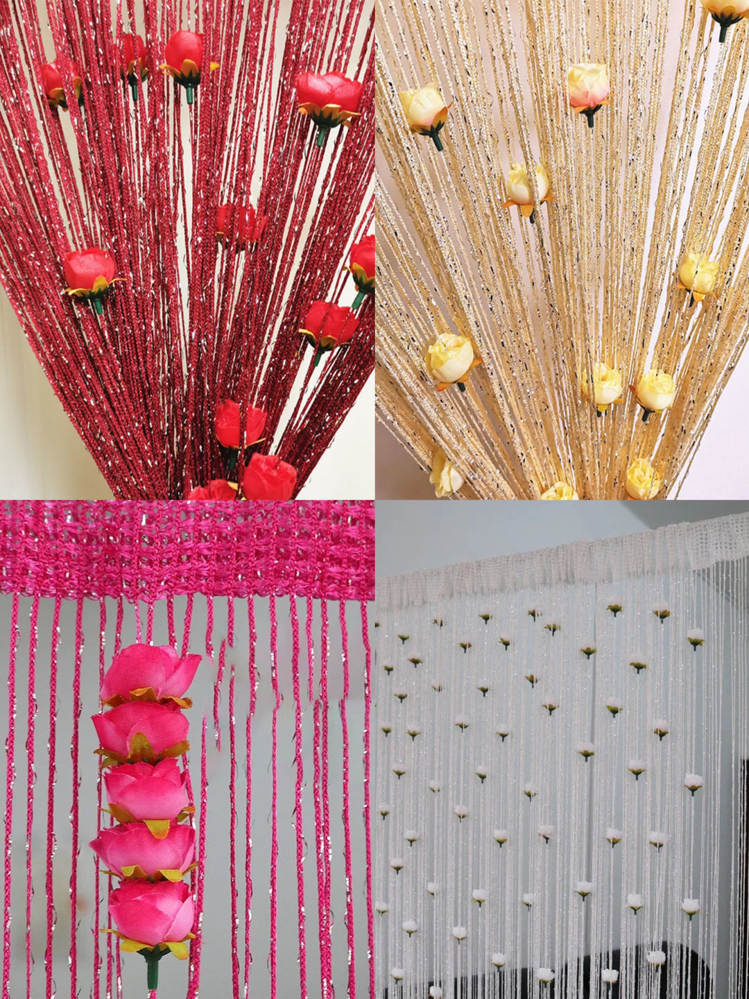 Lisslune | Rose Thread Door Curtain