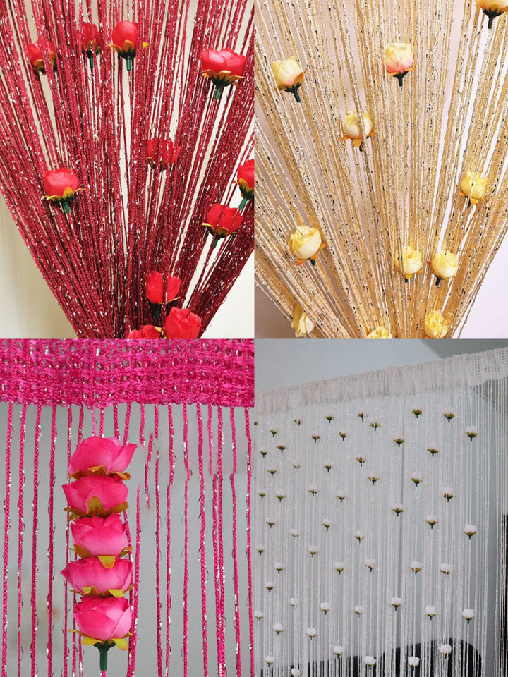 Lisslune | Rose Thread Door Curtain