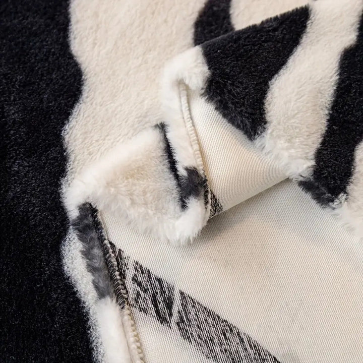 Lisslune | Wild Stripes Zebra Fleece Sofa Cover