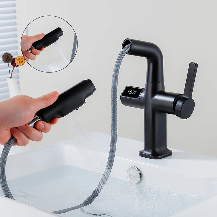 Lisslune | Elegant House Brass Aqua View Bathroom Digital Faucet
