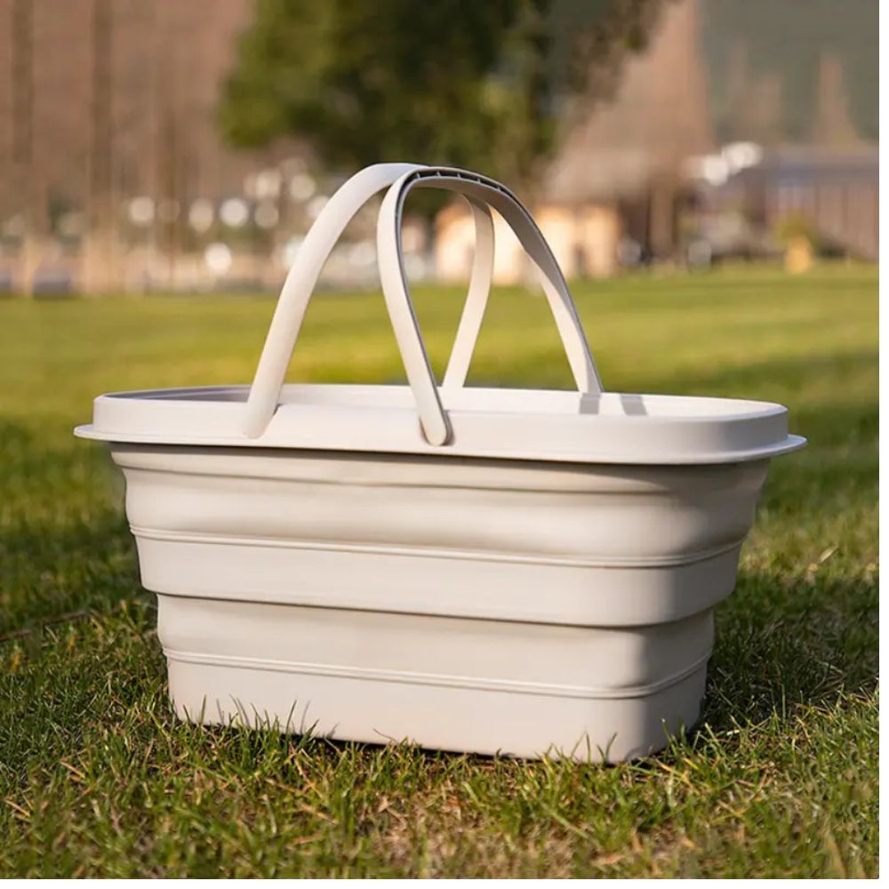 Lisslune | Foldable Ultra Flex Multi-Use Basket – For Camping, BBQ and Household Use