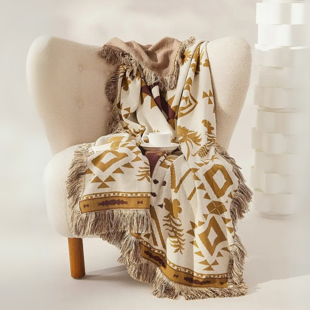 Lisslune | Azura Boho Geometric Knit Blanket