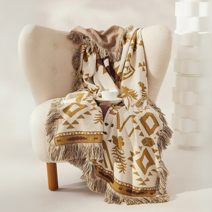 Lisslune | Azura Boho Geometric Knit Blanket