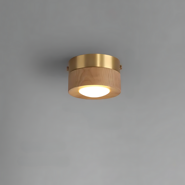 Lisslune | Walnut ceiling lamp with LED spotlight