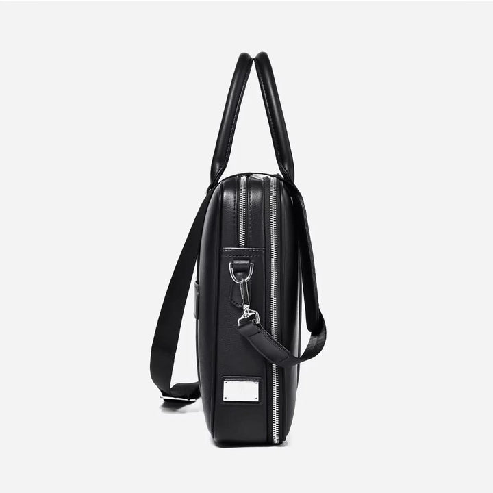 Lisslune | Manhattan Leather Business Laptop Briefcase Crossbody Handbag