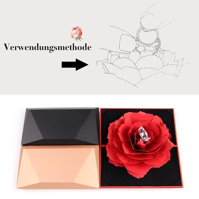 Lisslune | 3D Pop Up Rose Ring Box