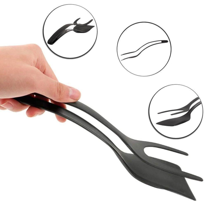Lisslune | 2-in-1 Tongs Handle and Elasticity Spatula