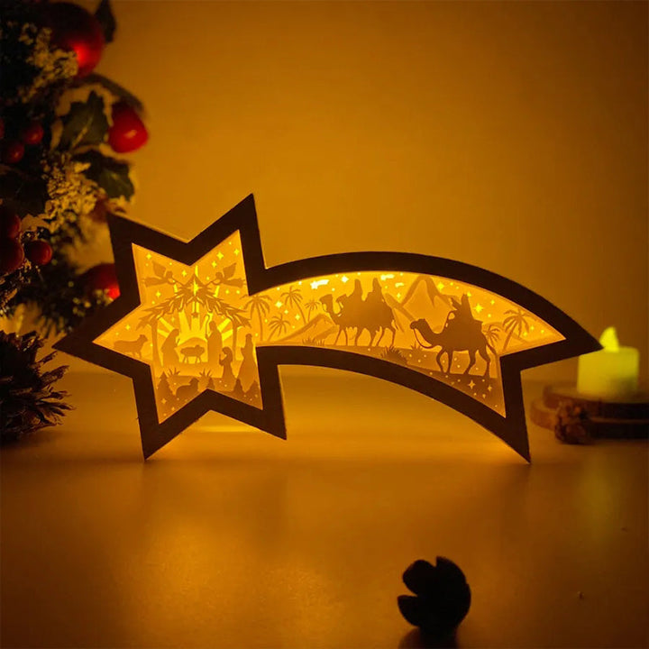 Lisslune | LED Wood Christmas Star Light