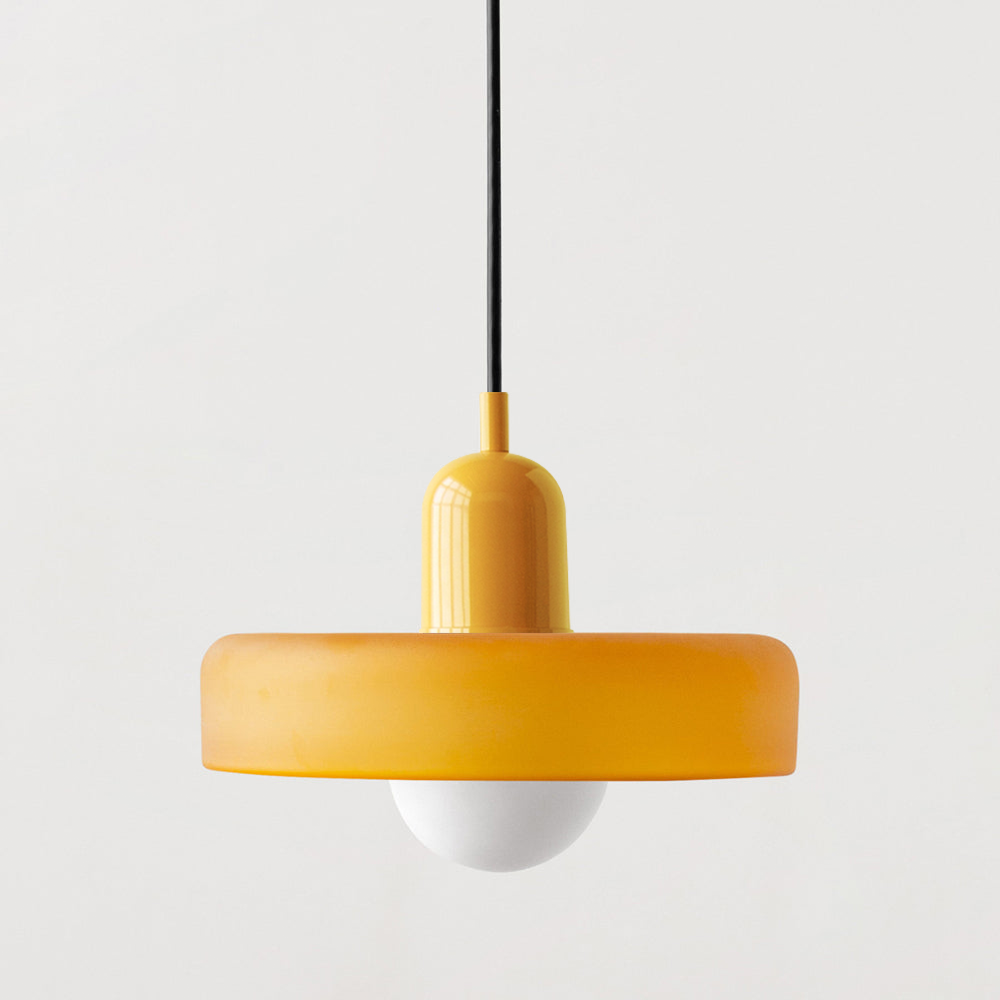 Lisslune | Coloured Glass Pendant Light – Elegant Bauhaus-Style Hanging Lamp for Living Room & Dining Area