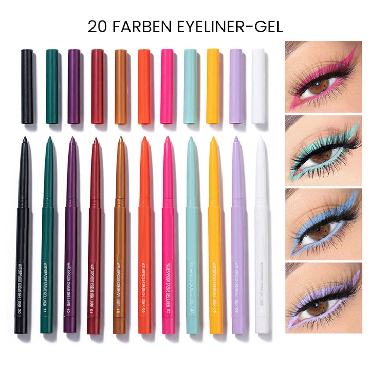 Lisslune | 20 Piece Colored Eyeliner Pencil Set