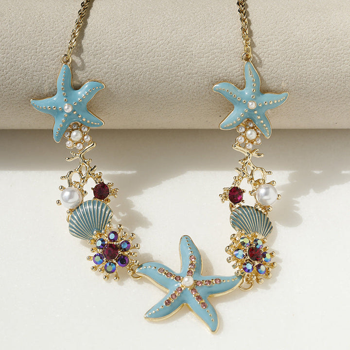 Lisslune | Shell Starfish Pearl Necklace