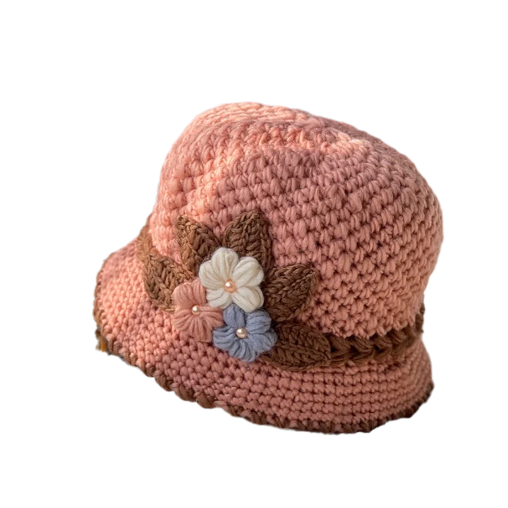 Lisslune | French Thick Women's Flower Knit Wool Hat