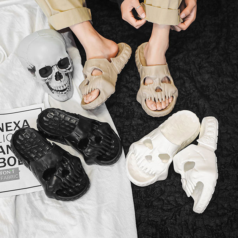 Lisslune | Skull Design Single Band Slippers