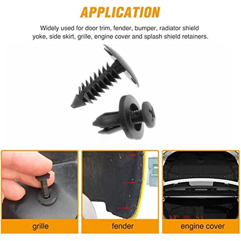 Lisslune | Universal Car Plastic Fender Fastening Clips (150 Pieces)