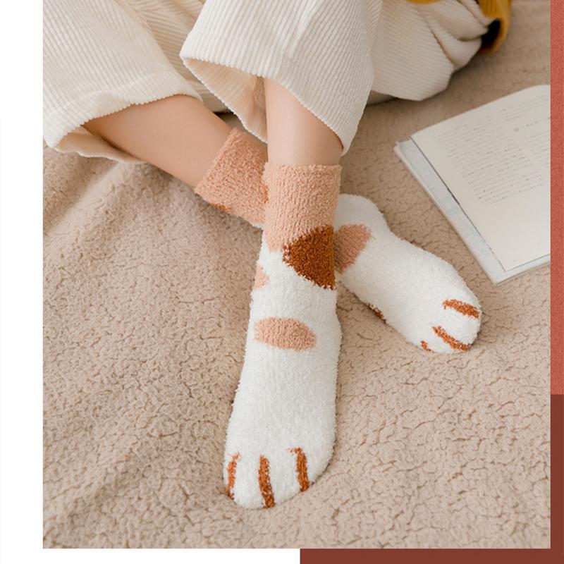 Lisslune | Thick Warm Sweet Cat Paw Floor Socks
