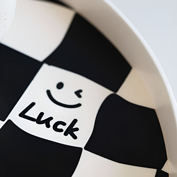 Lisslune | Round Checkerboard Storage Tray
