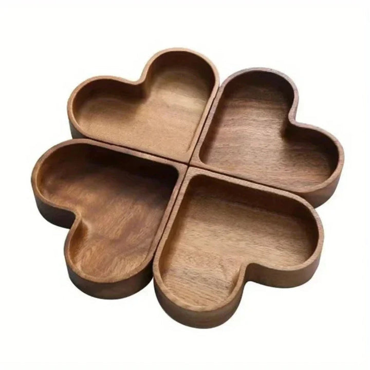 Lisslune | Rustic Heart Snack Tray Collection | 4pcs